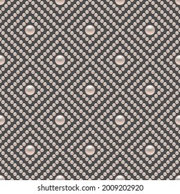 Luxury pearls background. Seamless vector illustration.