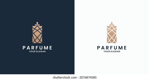 luxury perfume bottle logo design cosmetic.
