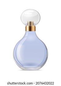 Luxury Perfume Bottle on white background, realistic vector illustration