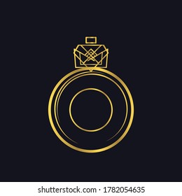 Luxus-Parfüm-Logos, inspirierende Logos aus geometrischen, Diamanten- und Kronen