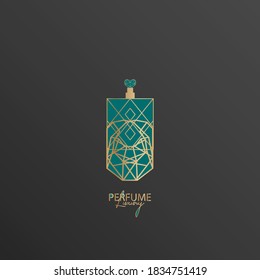 luxury perfume logos, inspirational logos from geometric, diamond and crown can be used for cosmetics spray beauty fragrance business, perfume.
