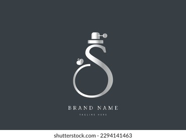 Luxury perfume S letter logo. original vector design.