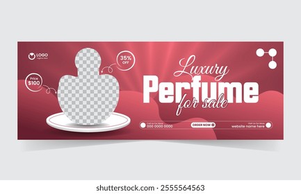 Luxury perfume for sale banner design