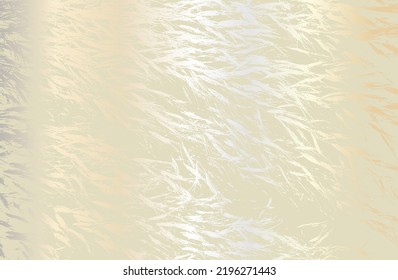 Luxury perl, beige metal gradient background with distressed closeup leaf texture with streaks. Vector illustration