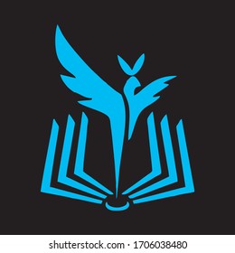 descarga de plantilla de logotipo de la biblioteca de aves de Phoenix de lujo