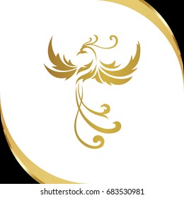 luxury phoenix bird logo