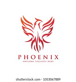 luxury phoenix logo concept