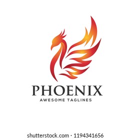 luxury phoenix logo concept, best phoenix bird logo design