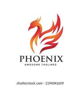 luxury phoenix logo concept, best phoenix bird logo design