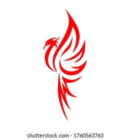 luxury phoenix logo concept, best phoenix bird logo design, phoenix vector logo, creative logo of mythological bird, a unique bird, a flame born from ashes