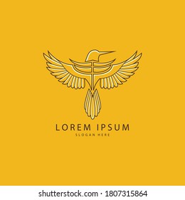 luxury phoenix logo concept. best phoenix bird logo design