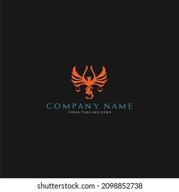 luxury phoenix logo concept with scales