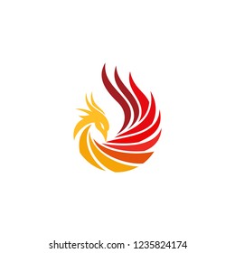 Luxury Phoenix Logo Concept Stock Vector