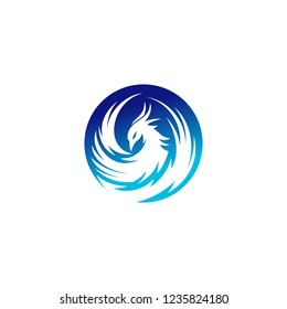 Luxury Phoenix Logo Concept Stock Vector