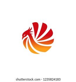 Luxury Phoenix Logo Concept Stock Vector