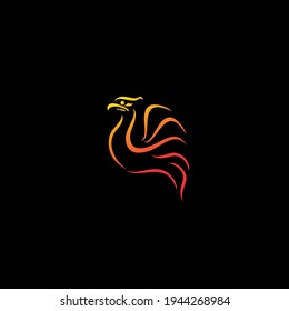 Luxury Phoenix Logo Concept Stock Vector illustration