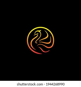 Luxury Phoenix Logo Concept Stock Vector illustration
