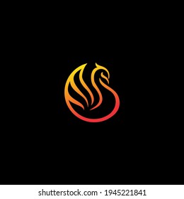 Luxury Phoenix Logo Concept Stock Vector illustration