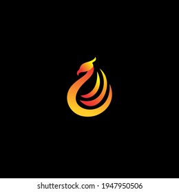 Luxury Phoenix Logo Concept Stock Vector illustration