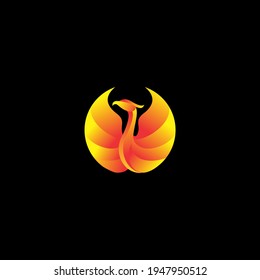 Luxury Phoenix Logo Concept Stock Vector illustration