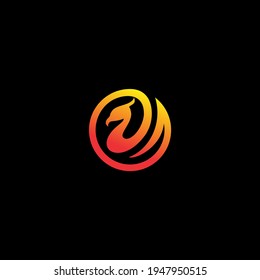 Luxury Phoenix Logo Concept Stock Vector illustration