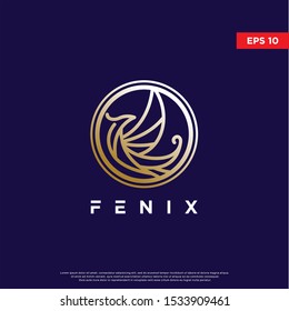 luxury phoenix logo. premium icon, modern template design