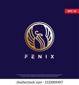 luxury phoenix logo. premium icon, modern template design