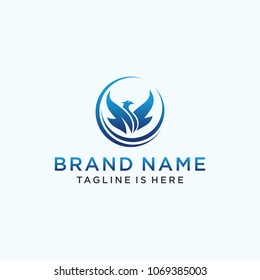 luxury phoenix logo vector