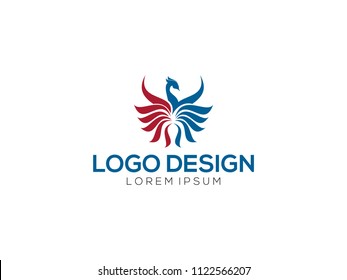 luxury phoenix logo vector