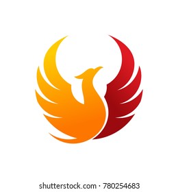 luxury phoenix logo vector