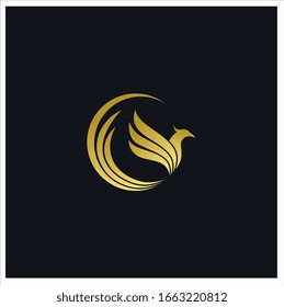 luxury phoenix logo vector. Creative Phoenix bird logo vector design illustration