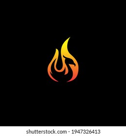 Luxury Phoenix on fire Logo Concept Stock Vector illustration