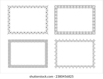 Luxury photo frame border design and vector certificate border or resume border frame