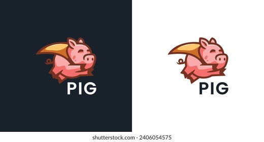 Luxury pig animals logo design inspiration