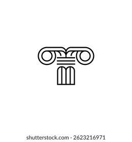 Luxury pillar business logo template