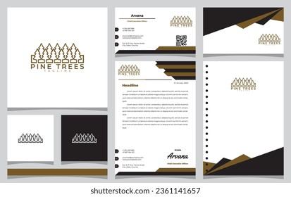 diseño de logotipo de pino de lujo con ideas de concepto minimalista