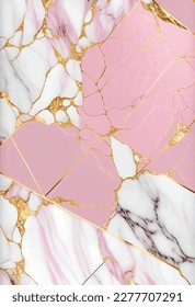 luxury pink and gold abstract marble texture background