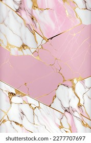 luxury pink and gold abstract marble texture background