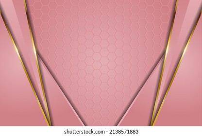 Lujoso degradado rosa combinado con oro de línea