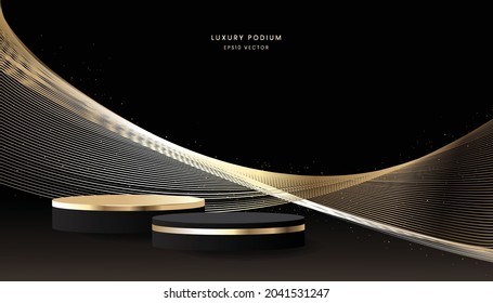 Luxury Podium with black and gold