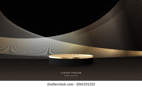 Luxury Podium with black and gold