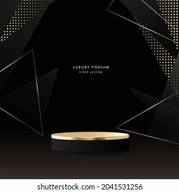 Luxury Podium with black and gold