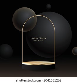 Luxury Podium with black and gold