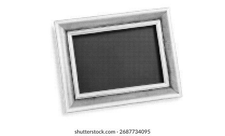 Elemento aislado del marco del retrato de lujo en el fondo blanco. Marco tallado antiguo con detalles dorados para bolsos de Fotografía clásicos..