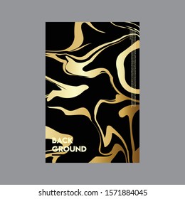 Luxury Poster Template, Marble Liquid Background Vector