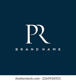 Luxury PR symbol logo vector