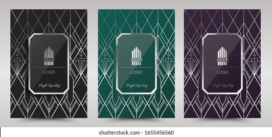 Luxury Premium Art Deco Cover Layout design template