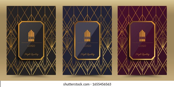 Luxury Premium Art Deco Cover Layout design template