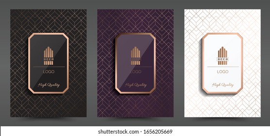 Luxury Premium Art Deco Cover Layout design template