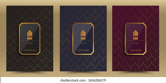 Luxury Premium Art Deco Cover Layout design template